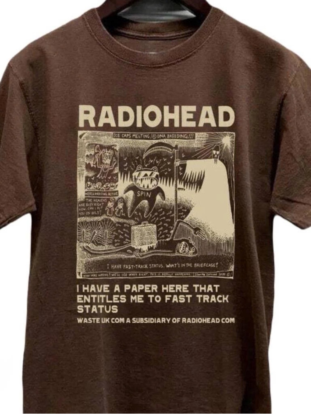 Radiohead Brown Graphic Tee